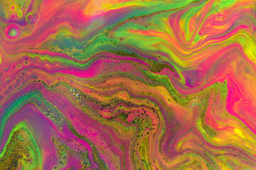 Vivid fluid art colorful background.