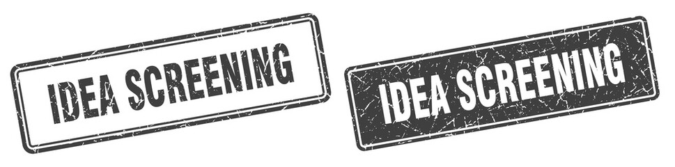 Fototapeta premium idea screening stamp set. idea screening square grunge sign
