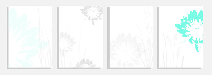 floral template vector background set