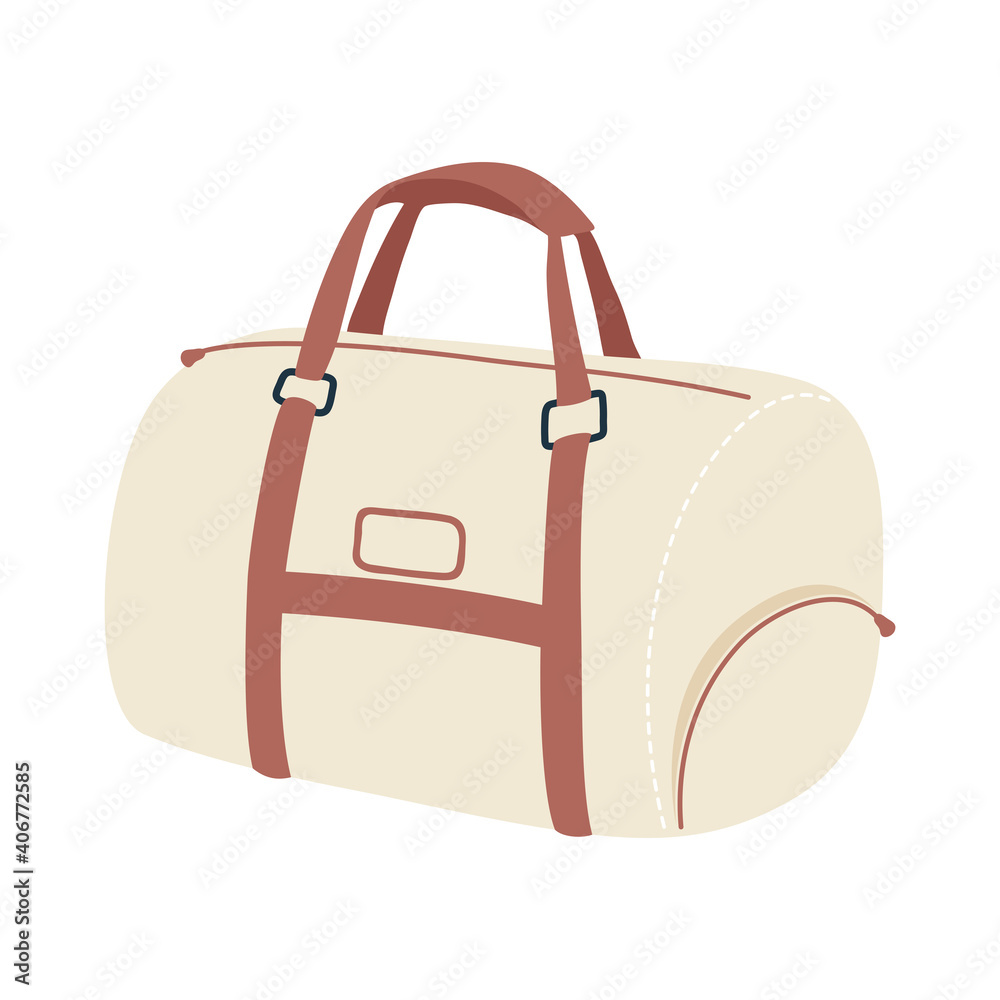 Sticker white bag isolated vector design