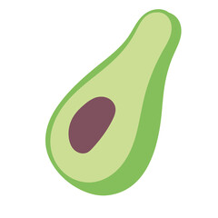 cooking avocado fresh food cartoon flat icon
