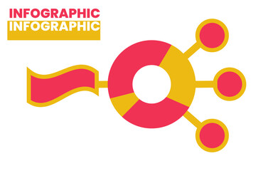 Infographic design template. Divided network concept, Can be used for workflow layout, diagrams, banners, web design. Vector illustration