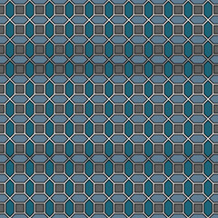 Geometric seamless pattern design with silver grid