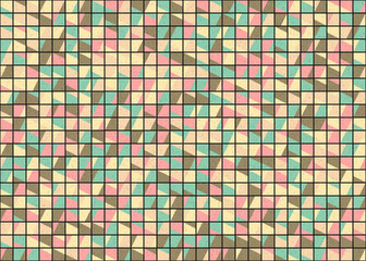 Fototapeta premium Abstract Geometric Pattern generative computational art illustration