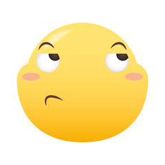 Happy face with rolling eyes vector design