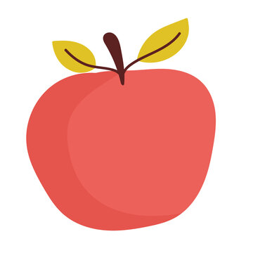 apple fresh fruit cartoon icon isolated style