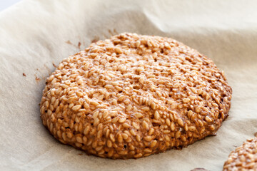 cooking sesame cookies