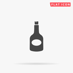 Bottle of Rum flat vector icon