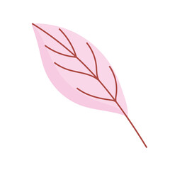 leaf foliage nature cartoon icon isolated style