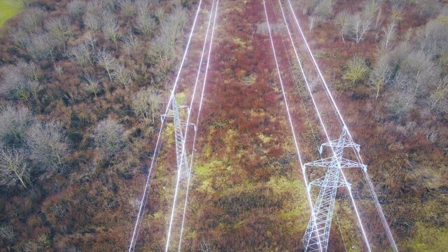 Energy Distribution Network Technology, Electricity Pylon Grid Future Concept