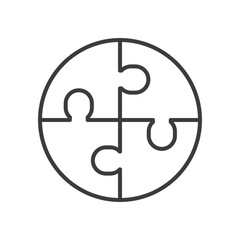 puzzle circle icon vector design