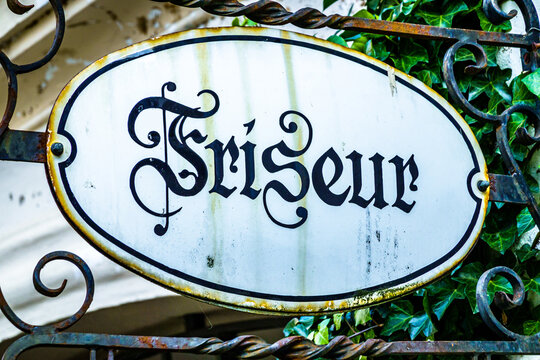 old barber shop sign in germany