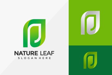 Letter D Nature Leaf Logo Design, Modern Logo Designs Vector Illustration Template