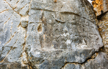 Relief of the 12 Gods of the underground at Yazilikaya,Hattusa