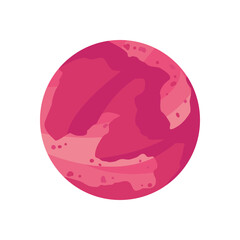 Space pink planet icon vector design