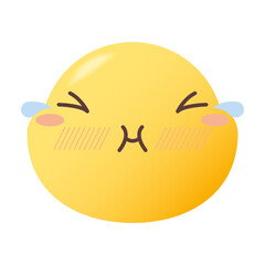 emoji face with tears vector design