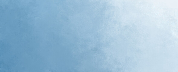 Blue and white gradient watercolor paper texture horizontal background 