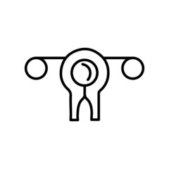 Uterus pregnancy medical line icon