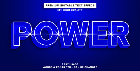 Obraz premium editable text effect power