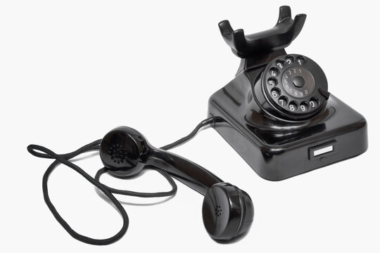 altes schwarzes Telefon