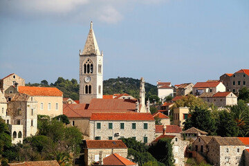 Fototapeta premium Small picturesque town Lastovo, on island Lastovo, Croatia. 