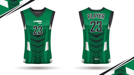 Basketball shirt design, front and back