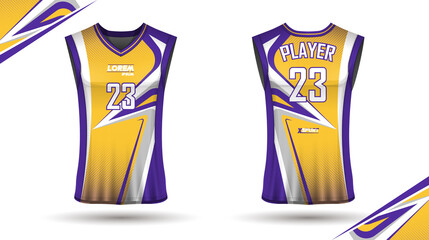 Basketball shirt design, front and back