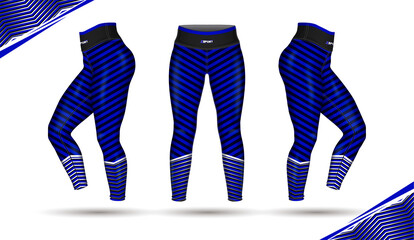leggings pants training fashion illustration vector with mold