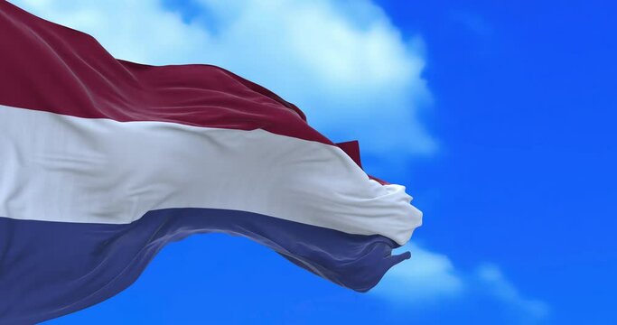 Seamless loop of Netherlands flag.	