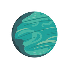 Space green planet icon vector design