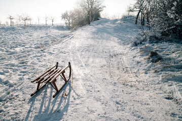 Schlitten im Winter