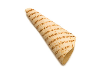 Grilled pitta bread isolated on white background.