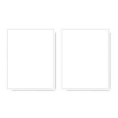 Obraz premium 3d white picture frames on white background. Vector