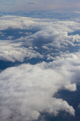 Aerial view of cloudscape, cloud background