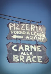 Fototapeten Old vintage italian restaurnt sign © Marzia Giacobbe