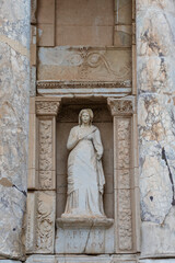 Statue on the Front of Celsus Library at Ephesus	
