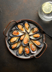 baked mussels in shells