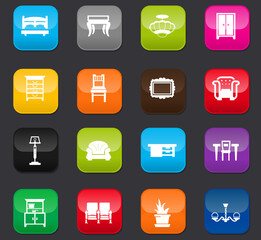 Furniture icons set