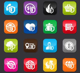 Insurance icons set