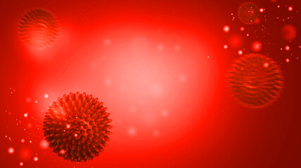 Viral infection blood cell Corona virus covid-19 red banner