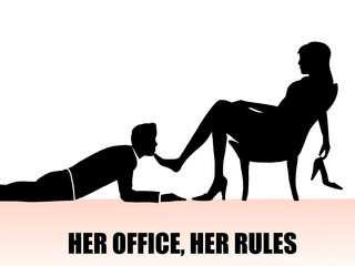 dominant lady boss - her rules, her office