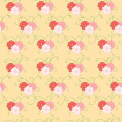 Spring flower seamless pattern