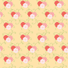 Spring flower seamless pattern