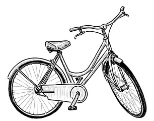 Sketch of an urban female bicycle