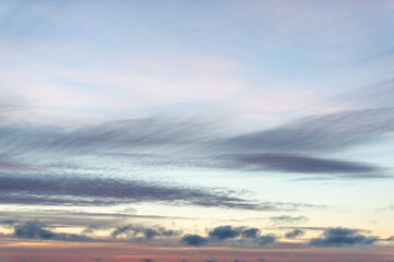 Morning sky over lake Vänern, Sweden.