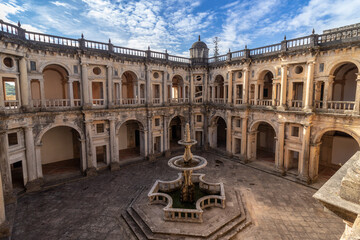 Cloister D. João lll, Convent of Christ, in the city of Tomar Portugal