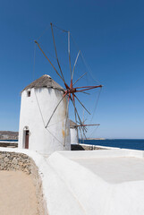 Fototapeta na wymiar windmill in oia island