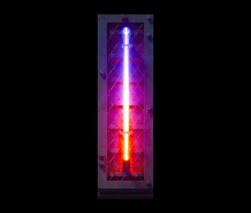 Heavy metal ultra neon font. Letter I.
