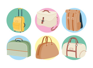 bags symbol set vector design