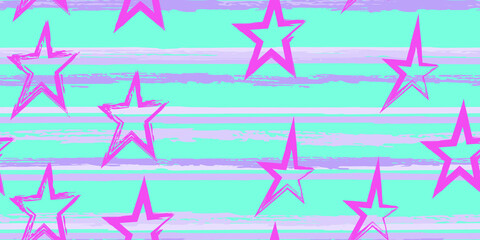 Grunge stripes with painted stars.